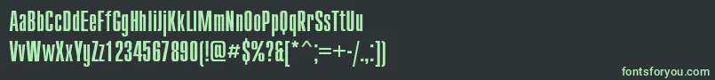 フォントCompactc – 黒い背景に緑の文字