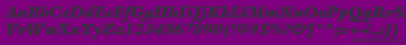 ItcGalliardLtUltraItalic Font – Black Fonts on Purple Background