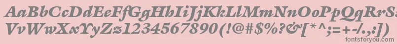 ItcGalliardLtUltraItalic Font – Gray Fonts on Pink Background