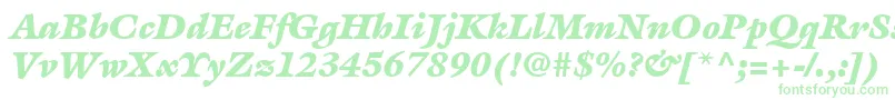 フォントItcGalliardLtUltraItalic – 緑のフォント