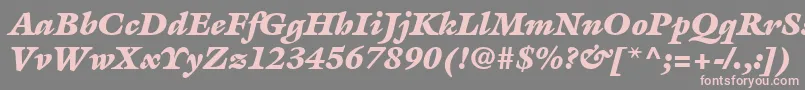 fuente ItcGalliardLtUltraItalic – Fuentes Rosadas Sobre Fondo Gris