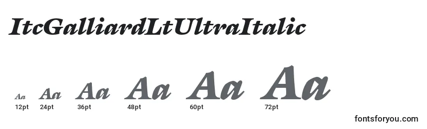 ItcGalliardLtUltraItalic Font Sizes