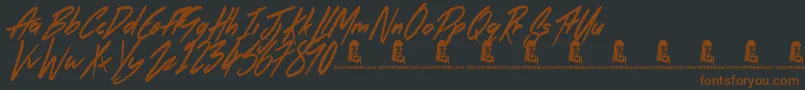 TheRightThing Font – Brown Fonts on Black Background