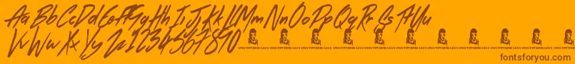 TheRightThing Font – Brown Fonts on Orange Background