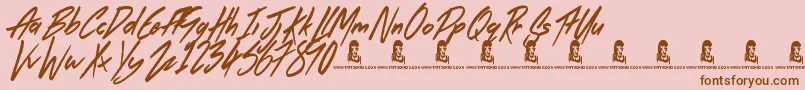 Más sobre la fuente TheRightThing fuente TheRightThing – Fuentes Marrones Sobre Fondo Rosa