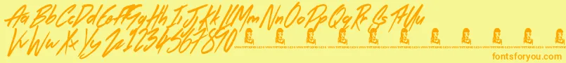 Más sobre la fuente TheRightThing fuente TheRightThing – Fuentes Naranjas Sobre Fondo Amarillo
