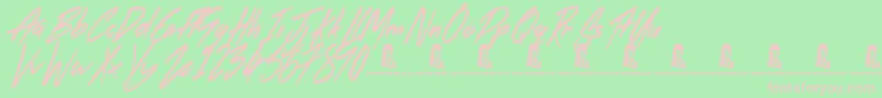 TheRightThing Font – Pink Fonts on Green Background