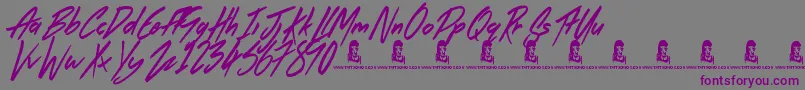 TheRightThing Font – Purple Fonts on Gray Background