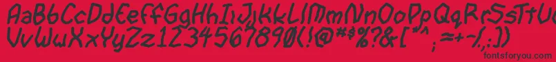 フォントGoonspectreTbsBold – 赤い背景に黒い文字