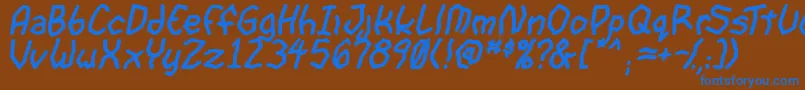 GoonspectreTbsBold Font – Blue Fonts on Brown Background