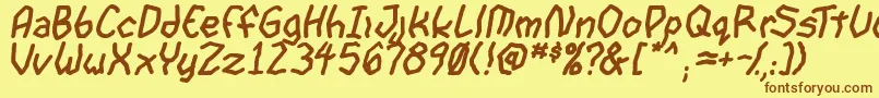 Подробнее о шрифте GoonspectreTbsBold Шрифт GoonspectreTbsBold – коричневые шрифты на жёлтом фоне