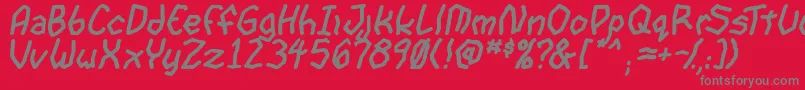 GoonspectreTbsBold Font – Gray Fonts on Red Background
