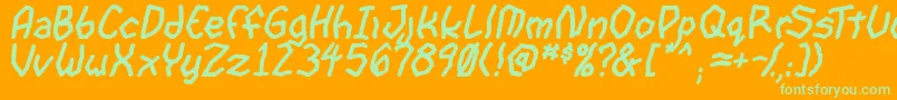 Шрифт GoonspectreTbsBold – зелёные шрифты на оранжевом фоне