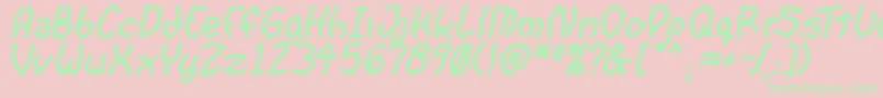 Police GoonspectreTbsBold – polices vertes sur fond rose