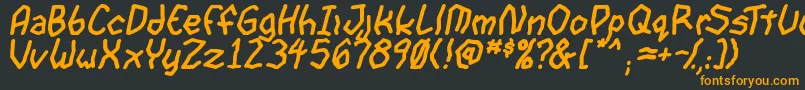 GoonspectreTbsBold-Schriftart – Orangefarbene Schriften auf schwarzem Hintergrund