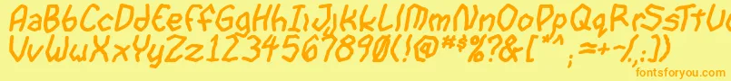 Police GoonspectreTbsBold – polices orange sur fond jaune