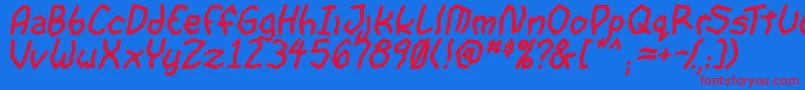 GoonspectreTbsBold Font – Red Fonts on Blue Background