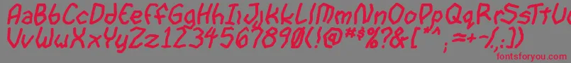 GoonspectreTbsBold Font – Red Fonts on Gray Background