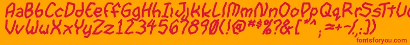 フォントGoonspectreTbsBold – オレンジの背景に赤い文字