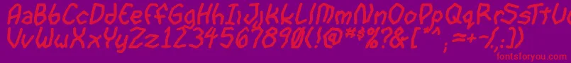 GoonspectreTbsBold Font – Red Fonts on Purple Background