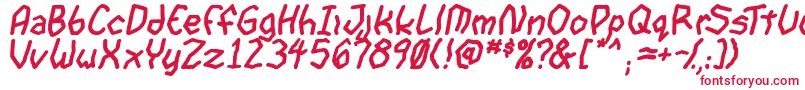 GoonspectreTbsBold Font – Red Fonts on White Background