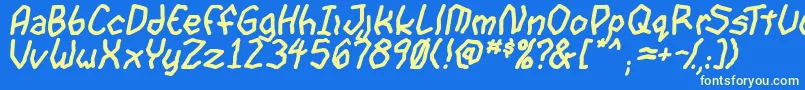 GoonspectreTbsBold Font – Yellow Fonts on Blue Background