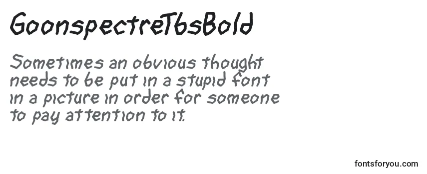 Review of the GoonspectreTbsBold Font