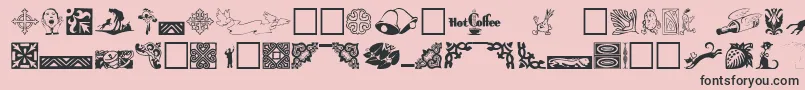 Griffinthree-Schriftart – Schwarze Schriften auf rosa Hintergrund