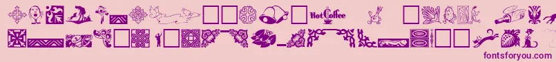 fuente Griffinthree – Fuentes Moradas Sobre Fondo Rosa
