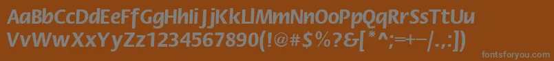 フォントFlwb – 茶色の背景に灰色の文字