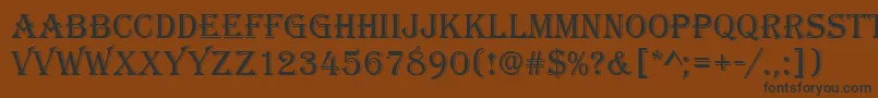 Algeriand-fontti – mustat fontit ruskealla taustalla