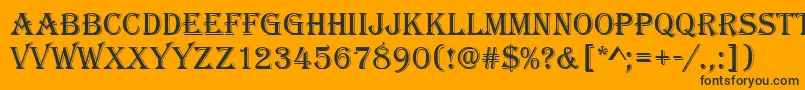 Шрифт Algeriand – чёрные шрифты на оранжевом фоне