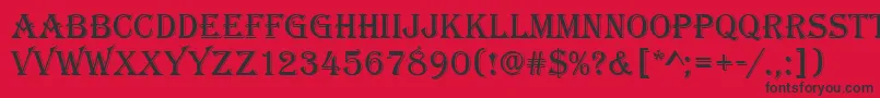 Algeriand-Schriftart – Schwarze Schriften auf rotem Hintergrund