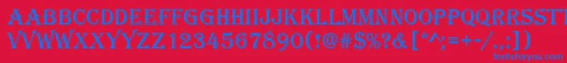 Algeriand-fontti – siniset fontit punaisella taustalla