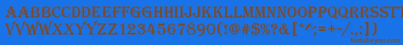 Algeriand-fontti – ruskeat fontit sinisellä taustalla