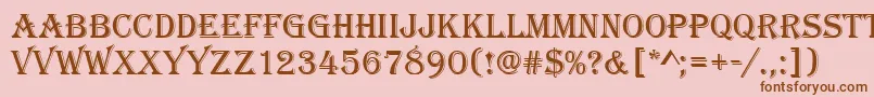 Шрифт Algeriand – коричневые шрифты на розовом фоне