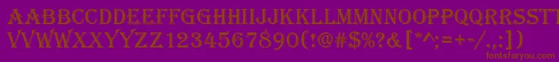 Algeriand-fontti – ruskeat fontit violetilla taustalla