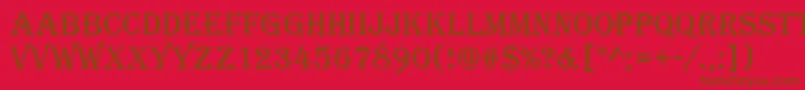 フォントAlgeriand – 赤い背景に茶色の文字
