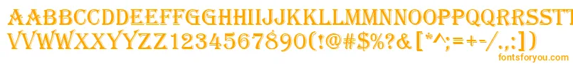 Algeriand-fontti – oranssit fontit valkoisella taustalla