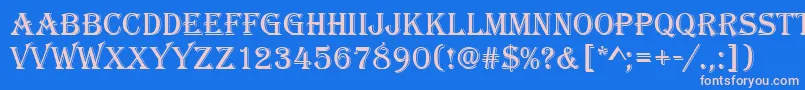 Шрифт Algeriand – розовые шрифты на синем фоне