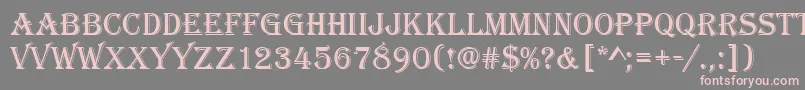 フォントAlgeriand – 灰色の背景にピンクのフォント