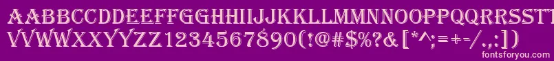 フォントAlgeriand – 紫の背景にピンクのフォント
