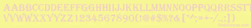 Algeriand Font – Pink Fonts on Yellow Background