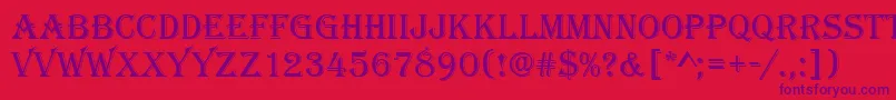 Шрифт Algeriand – фиолетовые шрифты на красном фоне