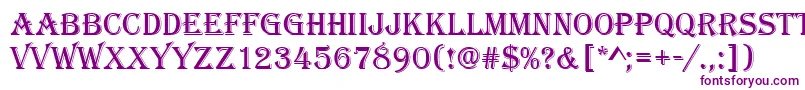フォントAlgeriand – 白い背景に紫のフォント