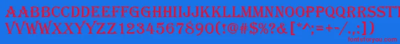 フォントAlgeriand – 赤い文字の青い背景