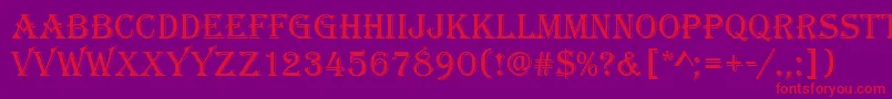Algeriand Font – Red Fonts on Purple Background