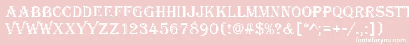 Algeriand-fontti – valkoiset fontit vaaleanpunaisella taustalla