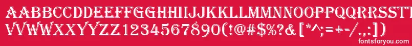 Algeriand-fontti – valkoiset fontit punaisella taustalla