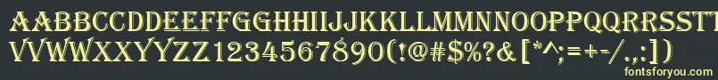 Algeriand Font – Yellow Fonts on Black Background